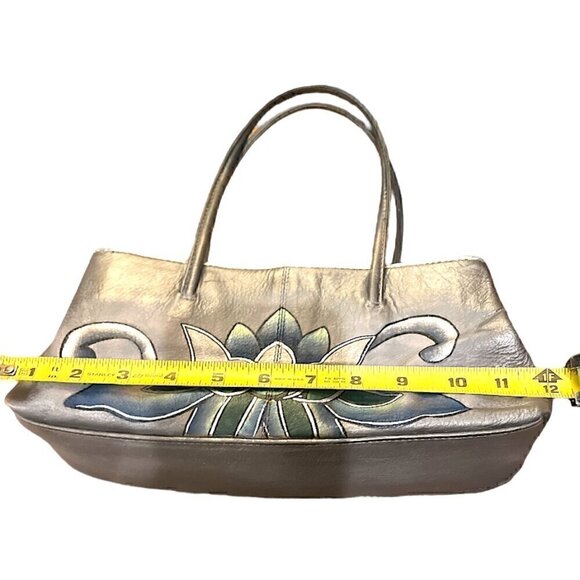 Anuschka Authentic Vintage Genuine Leather Hand Painted Floral Purse Handbag - Picture 14 of 16